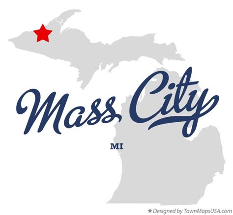 mass city michigan map.